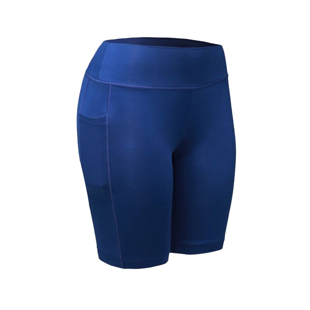 GILIGEGE High Waisted Yoga Shorts with Pockets for Women Tummy Control