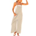 thumbnail image 1 of GILIGEGE Jumpsuits for Women Casual Summer Outfits Rompers Comfy Beach Vacation Trendy Overalls Jumpers Fashion Clothes 2025 Womens Rompers for Summer Cotten Linen Strappy Overall Dress Pants, 1 of 7