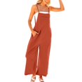thumbnail image 1 of GILIGEGE Jumpsuits for Women Casual Summer Outfits Rompers Comfy Beach Vacation Trendy Overalls Jumpers Fashion Clothes 2025 Womens Rompers for Summer Cotten Linen Strappy Overall Dress Pants, 1 of 7