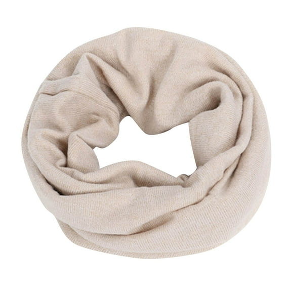 GILIGEGE Knitted Loop Scarf Warmer Cold Weather Neck Gaiter Soft Chunky Scarf Winter Neck Warmer Gaiter for Men Women Face Mask for Men Fleece Neck Warmer Face Cover Winter Neck Scarf Beige One Size