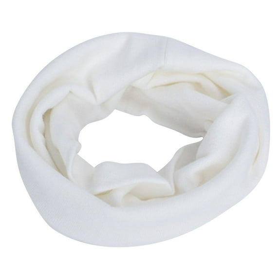 GILIGEGE Knitted Loop Scarf Warmer Cold Weather Neck Gaiter Soft Chunky Scarf Winter Neck Warmer Gaiter for Men Women Face Mask for Men Fleece Neck Warmer Face Cover Winter Neck Scarf White One Size