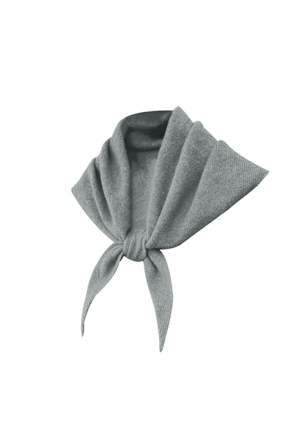 Knitted Triangle Scarf for Women Y2K Fashion Neckerchief Decoration Shawl Wraps Cape Soft Warm Scarves Neck Warmer,Knitted Sweater Shawl Warm Downtown Fashion Accessories Grey One Size