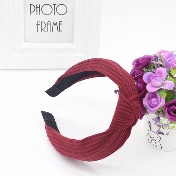 GILIGEGE Knotted Headbands for Women Wide Turban Headband Yoga Exercise Ribbing Hair Hoop Hair Bands Accessories Women Fashion Headband Hairband Bow Knot Tie Headwrap Hair Hoop Red One Size