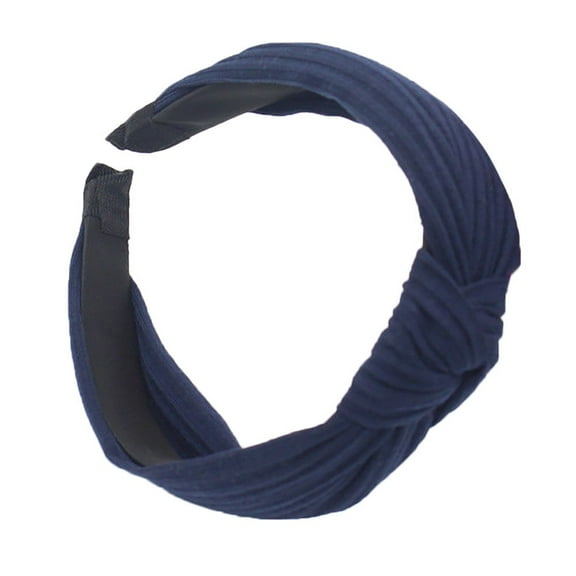 GILIGEGE Knotted Headbands for Women Wide Turban Headband Yoga Exercise Ribbing Hair Hoop Hair Bands Accessories Women Fashion Headband Hairband Bow Knot Tie Headwrap Hair Hoop Navy One Size