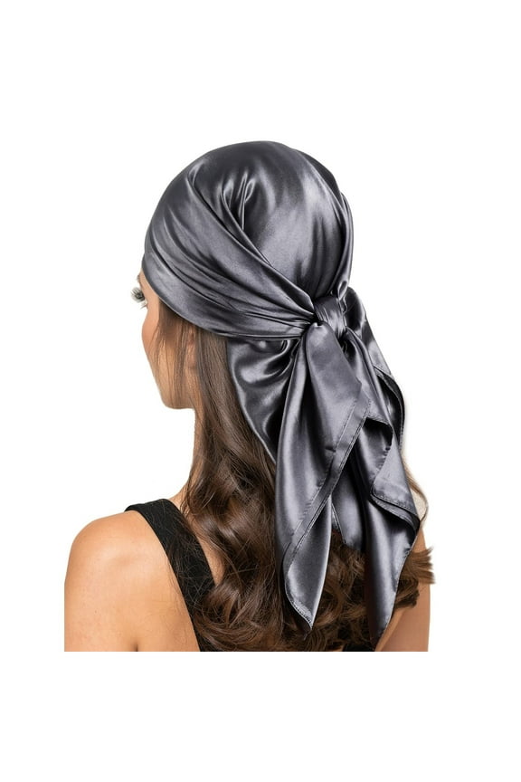 Large Square Satin Head Scarf - Silk Hair Scarf Square Hair Bandanas Large Scarf Sleeping Head Wraps for Women Women Solid Satin Square Head Scarf Lightweight Neck Scarves Hair Neckerchief