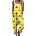 thumbnail image 1 of GILIGEGE Linen Jumpsuits for Boho Floral Rompers# Stretchy Adjustable Shoulder Straps Wide Leg Pants Lightweight Comfy Rompers One Piece Loose Fit Rompers Solid Color Casual Long Bib Pant Hot Pink, 1 of 5