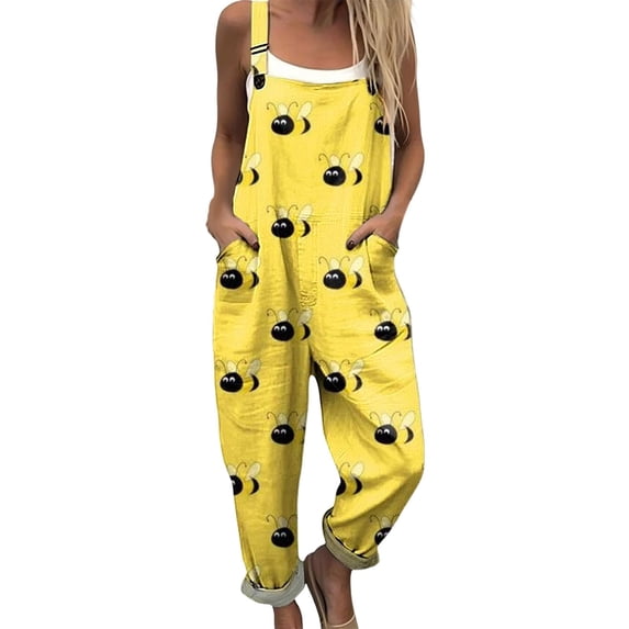 GILIGEGE Linen Jumpsuits for Boho Floral Rompers# Stretchy Adjustable Shoulder Straps Wide Leg Pants Lightweight Comfy Rompers One Piece Loose Fit Rompers Solid Color Casual Long Bib Pant Hot Pink