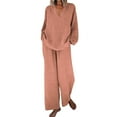 thumbnail image 1 of GILIGEGE Linen Sets for Women 2 Piece Summer Womens 2 Piece Cotton Linen Sets Plus Size Outfits Long Shirts Plus Size Long Pants Tracksuit Sweatsuits Wide Leg Pants Tracksuit Lounge Matching Sets, 1 of 4
