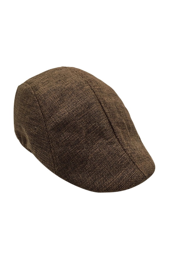 Men Breathable Mesh Summer Hat Adjustable Flat Cap Newsboy Beret Cap Irish Cabbie Fishing Hats Driving Hunting Hats Vintage Ivy Golf Cap Golf Gatsby Pageboy Style Irish Hats for Men Coffee