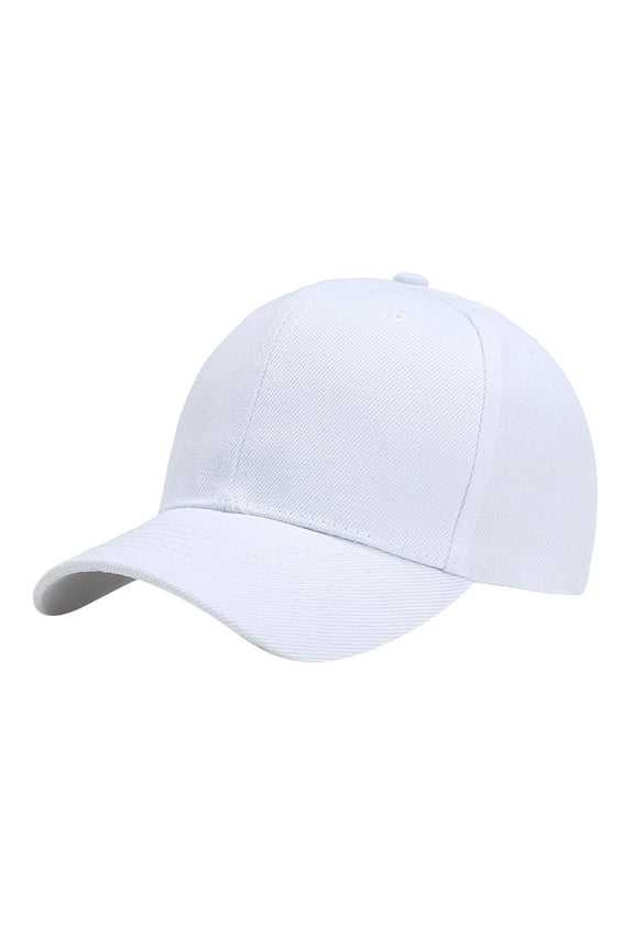 Men Women Baseball Capsolid Color Baseball Caps Adjustable Plain Hat Ladies Ponytail Cap Quick Dry Run Hat Soft Lightweight Sports Visor Umpire Hat Jogging Cap Low Crown Baseball Cap White