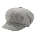 thumbnail image 1 of GILIGEGE Newsboy Hat Beret Cap Ivy Hats for Women and Men Solid Hat Painter Beret Winter Newsboy Cap Korean Women Caps Grey One Size, 1 of 1