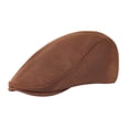 thumbnail image 1 of GILIGEGE Newsboy Hats for Men Cotton Blend Flat Cap Soft Fitted Driving Cabbie Hat Mens Scally Ivy Gatsby Vintage Costumes Hats Lightweight Summer Flat Cap for Driving & Outdoor Style Coffee, 1 of 5