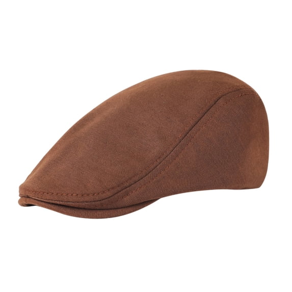GILIGEGE Newsboy Hats for Men Cotton Blend Flat Cap Soft Fitted Driving Cabbie Hat Mens Scally Ivy Gatsby Vintage Costumes Hats Lightweight Summer Flat Cap for Driving & Outdoor Style Coffee