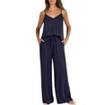 thumbnail image 1 of GILIGEGE Pajama Sets for Women 2 Piece Womens Pajama Sets 2 Piece Lounge Set Women 2 Sets for Women Summer 2 Outfits Top Long Pant Sets Casual Tracksuit Wear Sleeveless Top Long Pants Suit Suits, 1 of 9