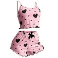 thumbnail image 1 of GILIGEGE Pajama Sets for Women 2 Piece Womens Pajama Sets 2 Piece Lounge Set Women Women's Underwear Love Print Design Shorts Underwear Set Pink Xl, 1 of 3
