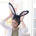 thumbnail image 1 of GILIGEGE Plush Fun Bunny Ears Hood Women Cute Rabbit Costume Hats Christmas Gift Warm Soft and Cozy for Photograph Christmas Easter Party Cosplay Halloween Black One Size, 1 of 2