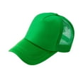 thumbnail image 1 of GILIGEGE Polyester Foam Mesh Snapback Baseball Cap Vintage Washed Soft Crown Baseball Cap Mesh-Back Ball Cap Solid Two Toned Blank Hat Mesh Rope Cap for Running Workouts Fit All Seasons Green, 1 of 7