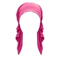 thumbnail image 1 of GILIGEGE Pre Tied Solid Color Chemo Hats Head Scarf for Women Turban Headwear Slip On Bandana Headwrap Made of Stretchy Viscose Coverings Caps for Summer with Head Scarf Silky Soft Hair Turbans Red, 1 of 6