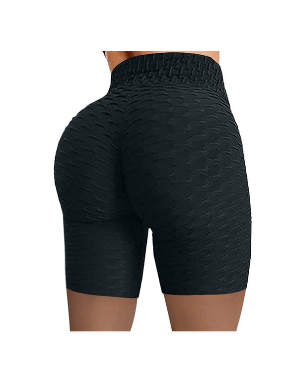Scrunch Butt Lifting Loose Anti Exposure Absorption Permeability Squat Proof Active Pant Tummy Control Yoga Pants 3D Compression Legging Black