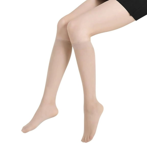 GILIGEGE Sheer Knee High Socks for Women,Nylon Sheer Stocking Socks with Reinforced Toe 3 Pairs Of Women's Silk Thigh High Socks Nylon Socks for Women's Party Tights