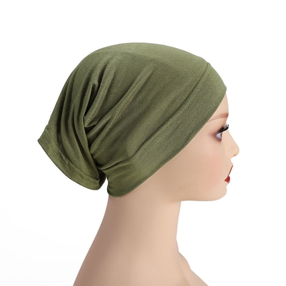 GILIGEGE Slouchy Beanie Hats Hijab Cap for Women Islam Muslim Turban Under Scarf Undercap Soft Jersey Bonnet Tube Cap Chemo Cap Elastic Sleeping Cap Pre Tied Head Scarves Women Headwear Turban Caps H