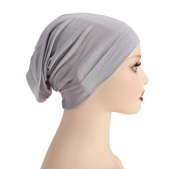 GILIGEGE Slouchy Beanie Hats Hijab Cap for Women Islam Muslim Turban Under Scarf Undercap Soft Jersey Bonnet Tube Cap Chemo Cap Elastic Sleeping Cap Pre Tied Head Scarves Women Headwear Turban Caps H