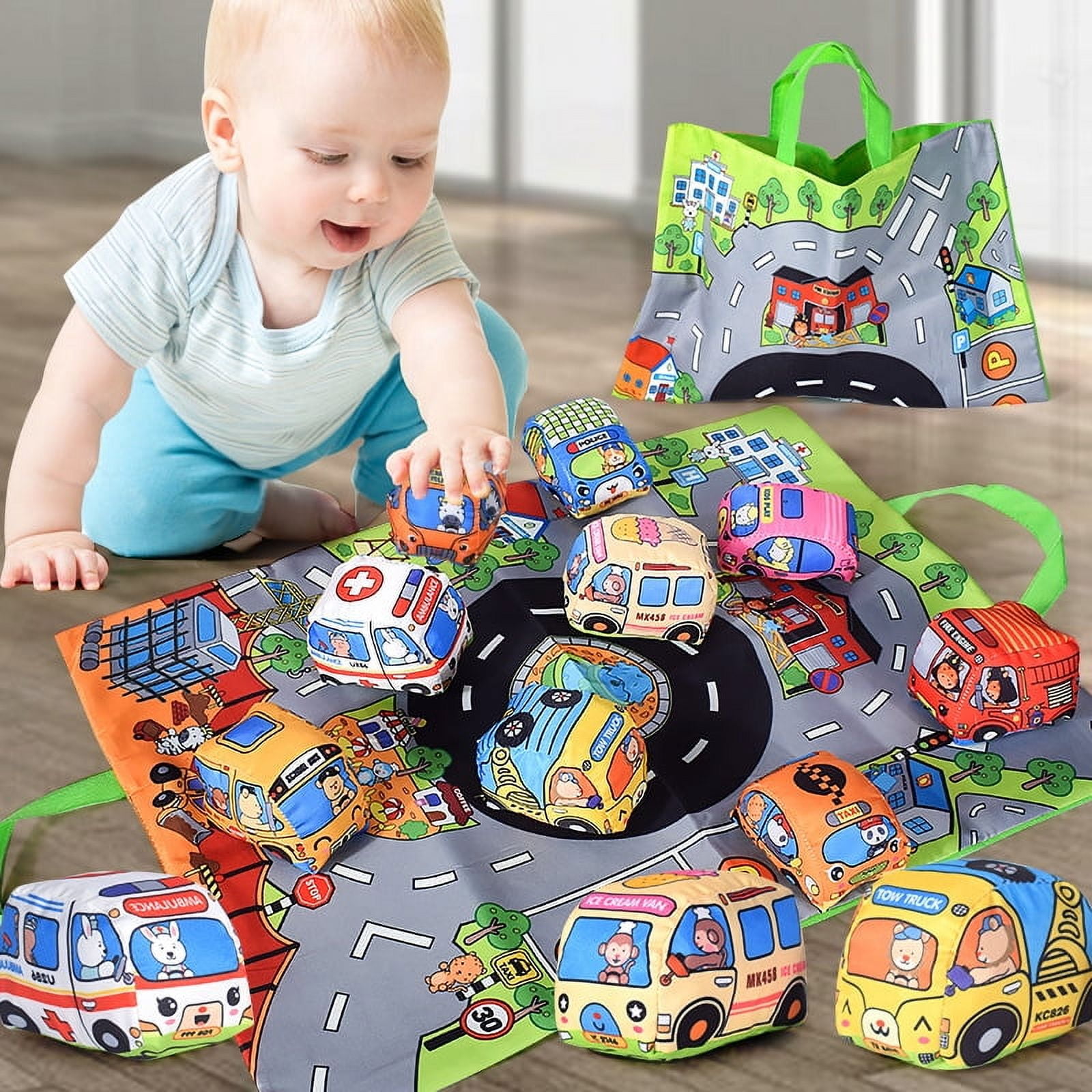 GILIGEGE Soft Car Toys For 1 Year Old Boy Baby Boy Toys 6 To 12 Months ...
