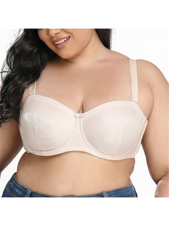 Strapless Push Up Bras for Women Bandeau Bra Padded Strapless Bralette Bra Seamless Tube Top Stretchy Casual Crop Top Going Out Summer Tank Basic Short Shirt Solid Color Lace Bra Beige 38E