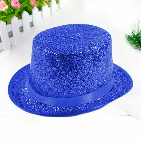 GILIGEGE Top Hats for Men Women Adults,Shiny Magician Hat Tuxedo Hat Victorian Dress Up Christmas Halloween Top Hats Men's Festive Jazz Hat Stage Performance Faced Flat Hat