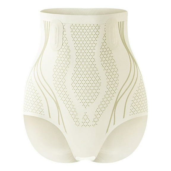 GILIGEGE Tummy Control Underwear Womens High Waisted Cotton Panties Breathable Full Coverage Postpartum Essentials Ladies Soft Comfortable Briefs Strong Girdle Liquid Belly Hip Lifting Pants White Xxl