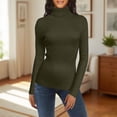 thumbnail image 1 of GILIGEGE Turtleneck Sweater Women Long Sleeve Shirts Tunic Top Warm Pullover Sweater Mock Neck Lightweight Shirts Fall Trendy Tops Solid Color Womens Tops Womens Cozy Sweaters Under Layer Shirts XXL, 1 of 7