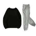 thumbnail image 1 of GILIGEGE Two Piece Sets for Women Women's Fashionable Sports Casual Solid Color Jacket Sweatshirt Trousers Round Neck Suit B L, 1 of 4