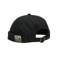 thumbnail image 1 of GILIGEGE Unisex Vintage Rolled Cuff Docker Cap, Dome Brimless No Visor Skull Sailor Worker Beanie Hat with Adjustable Back Strap, Classic Harbour Retro Headwear for Men Women Daily Casual Wear Black, 1 of 2