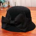 thumbnail image 1 of GILIGEGE Vintage Floral Dress Cloche Hat 1920S Foldable Summer Beach Straw Bowler Hats Sun Church Hat for Women Fashion Women Sun Beach Hat Cap Summer Hat Fisherman Soft Bow Caps, 1 of 3