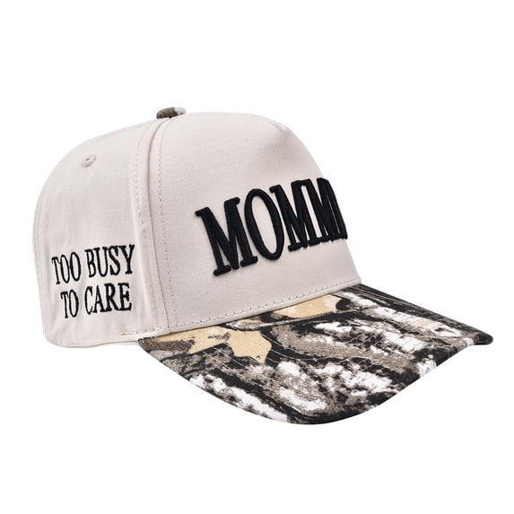 GILIGEGE Vintage Two-Tone Trucker Hat with Mommin Embroidery Trendy Vintage Snapback Adjustable Cotton Blend Classic Soft Cat Fit Unisex Outdoor Casual Headwear Mothers Day Great Gifts for Mom Wife