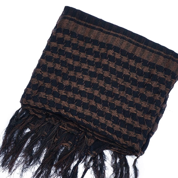 GILIGEGE Winter Scarf for Women Scarf Cotton Plaid Head Neck Scarf with Tassel for Outdoor Camping Accessory Arab Plaid Fringe Lightweight Scarf Cotton Head Neck Scarf with Tassel for Outdoor Camping