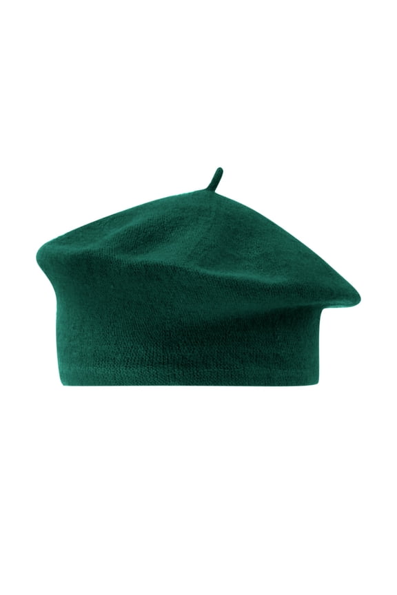 Women Classic Solid French Beret Hat, Soft Chic Artist Painter Headwear for Girls, Versatile Stylish Cap for Daily Dating Shopping Travel Party & Multiple Casual Outdoor Occasions Green