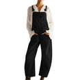 thumbnail image 1 of GILIGEGE Women Denim Overalls Distressed Wide Leg Baggy Overalls Jumpsuit Barrel Leg Baggy Jumpsuit Relaxed Fit Bib Overall Wide Leg Pants Jean Black, 1 of 7