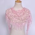 thumbnail image 1 of GILIGEGE Women Lightweight Soft Floral Sheer Lace Waist Scarf Floral Embroidered Mesh Bandana Cover Up Wrap Skirts Asymmetrical Hip Scarf Belt Boho Y2k for Beach Daily Outfits Light Pink One Size, 1 of 3