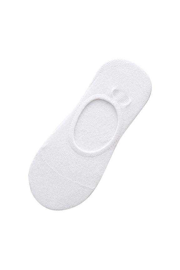 Women Retro Solid Color No Show Socks Cotton Non Slip Invisible Socks Summer Ultra Thin Breathable Low Cut Socks Comfort Socks Boat Socks with Non Slip Grips for Daily & formal Wear White