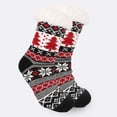 thumbnail image 1 of GILIGEGE Women'S Sherpa Lined Cozy Thermal Non-Skid Socks Christmas Slipper Socks for Women with Grippers Non Slip, Funny Santa Sherpa Lined Xams Slipper Socks for Family, 1 of 3