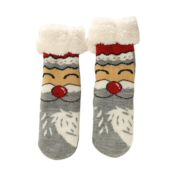 GILIGEGE Women Slipper Socks Winter Thick Fuzzy Warm Cozy Soft Sherpa Lined Socks Non Slip with Grippers Fuzzy Socks for Women - Warm Indoor Winter Furry Socks for Christmas Holidays Gifts