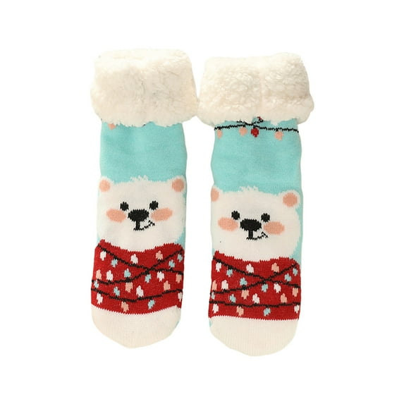 GILIGEGE Women Slipper Socks Winter Thick Fuzzy Warm Cozy Soft Sherpa Lined Socks Non Slip with Grippers Fuzzy Socks for Women - Warm Indoor Winter Furry Socks for Christmas Holidays Gifts