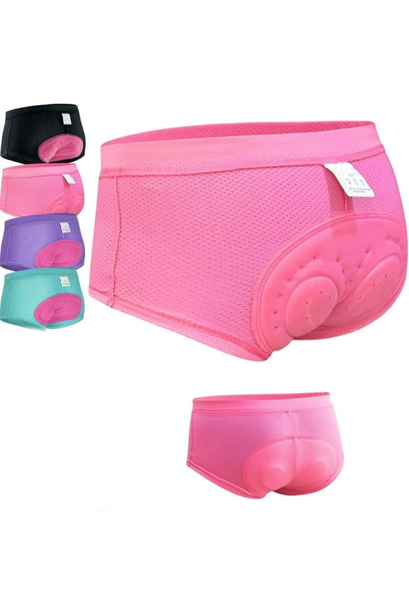 Women's 4D Padded Bike Underwear Cycling Bicycle Shorts Biking Riding Briefs Biker Cycle Lightweight Breathable Undershorts for Women Ergonomic Design Chevaroo Padded Underwear Chevaroo Unde