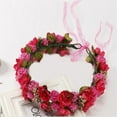 thumbnail image 1 of GILIGEGE Women's Boho Flower Crown Adjustable Sunflower Floral Headband Wedding Bridal Headpiece Women Bridal Flower Garland Headband Flower Crown Hair Wreath, 1 of 2