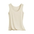 thumbnail image 1 of GILIGEGE Women's Crew Neck Tank Top,Sleeveless Basic Undershirt,Slim Fit Solid Casual Shirts,Y2K Trendy Summer Going Out Outfits,Soft Stretchy Layering Cami for Daily Wear,Beach Vacation Beige L, 1 of 4