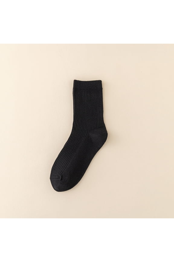 Women's Cute Crew Socks Neutral Cotton Slouchy Loafer Boot Dress Socks,Super Soft Warm Cozy Winter Gift Crew Socks,Long Fall Workout Casual Socks,Breathable Ribbed Dress Socks Black One Size