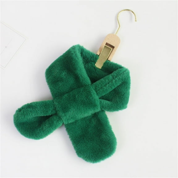 GILIGEGE Women's Fur Collar Scarf Winter Faux Fur Scarves for Women Cold Weather Solid Color Lady Neck Warmer Soft Wrap Scarf JN One Size