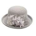 thumbnail image 1 of GILIGEGE Women's Organza Church Kentucky Derby Fascinator Bridal Tea Party Wedding Hat Derby Hats for Women 2025 Women's Autumn and Winter Round Top Casual Fisherman's Basin Cap Small Bowler Hat, 1 of 2
