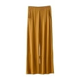 thumbnail image 1 of GILIGEGE Women's Plus Size Pajama Pant Stretch Cotton Pj Bottoms Palazzo Lounge Comfy Soft Wide Leg Soft Modal-Cotton Pajama Pants with Pockets & Drawstring - Lounge Pants for Sleeping Gold 7XL, 1 of 3